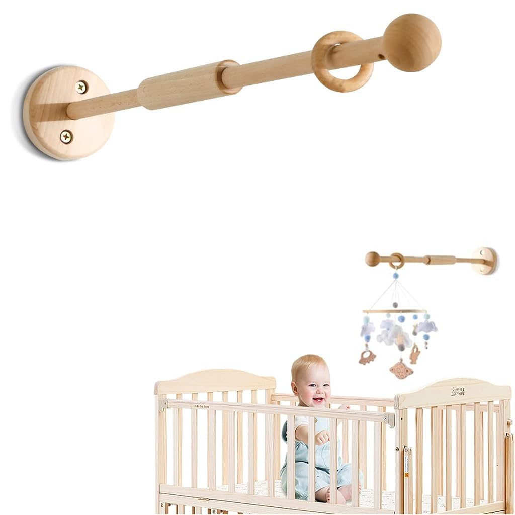 SNOWIE SOFT Wooden Wall Mounted Arm Baby Mobile Hanger Mobile Holder for Crib Hanging Toys for Babies, Crib Mobile Toy Hanger Beech Baby Crib Mobile Arm Cradle Toys Crib Hanger (Not Included Toys) SNOWIE SOFT Wooden Wall Mounted Arm Baby Mobile Hanger Mobile Holder for Crib Hanging Toys for Babies, Crib Mobile Toy Hanger Beech Baby Crib Mobile Arm Cradle Toys Crib Hanger (Not Included Toys)